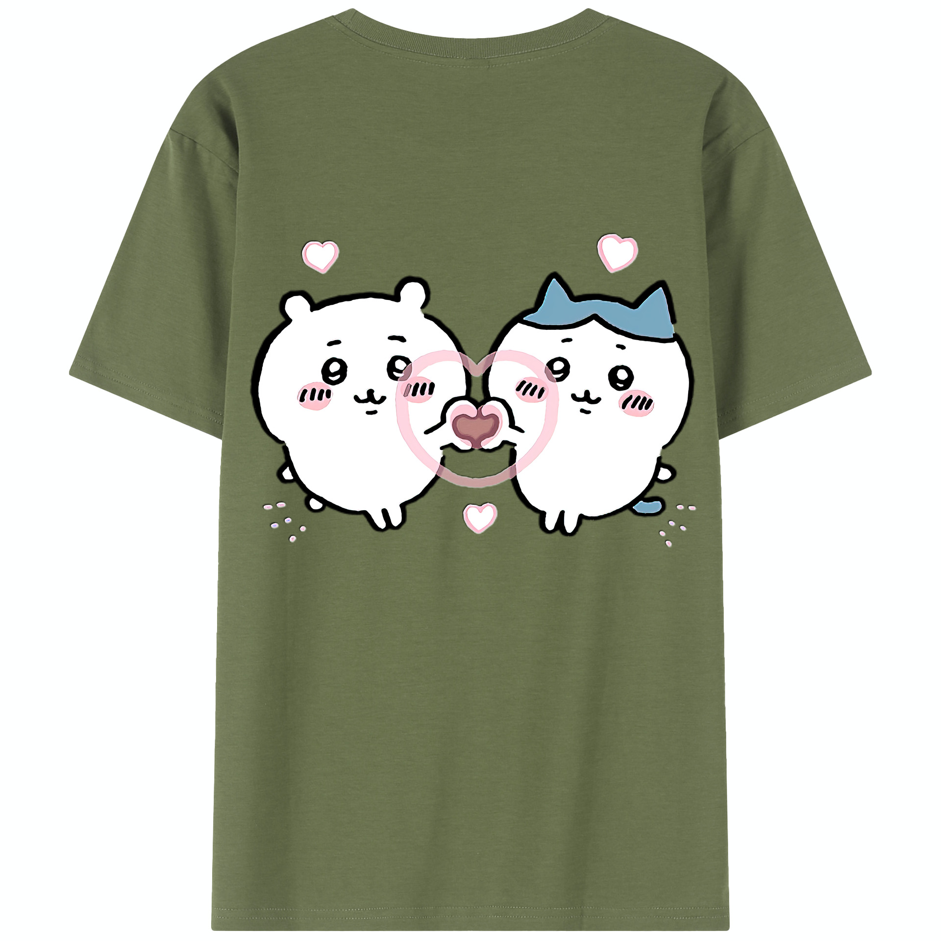 （画像用） ちいかわ ちいかわ Chii-kawa chiikawa 綿100％半袖Tシャツ（背面プリント）